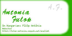 antonia fulop business card